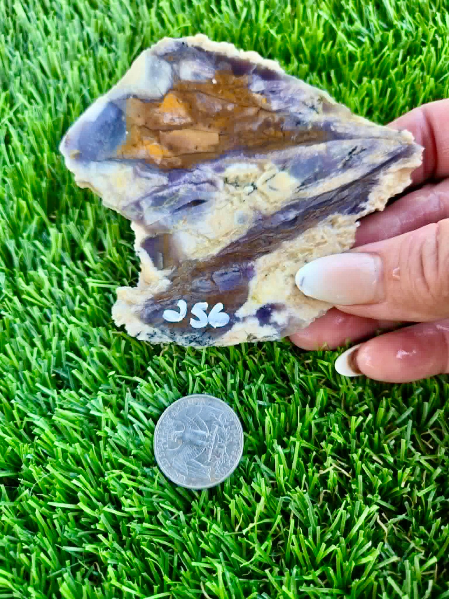 Purple Burro Creek Agate Slab 252-257