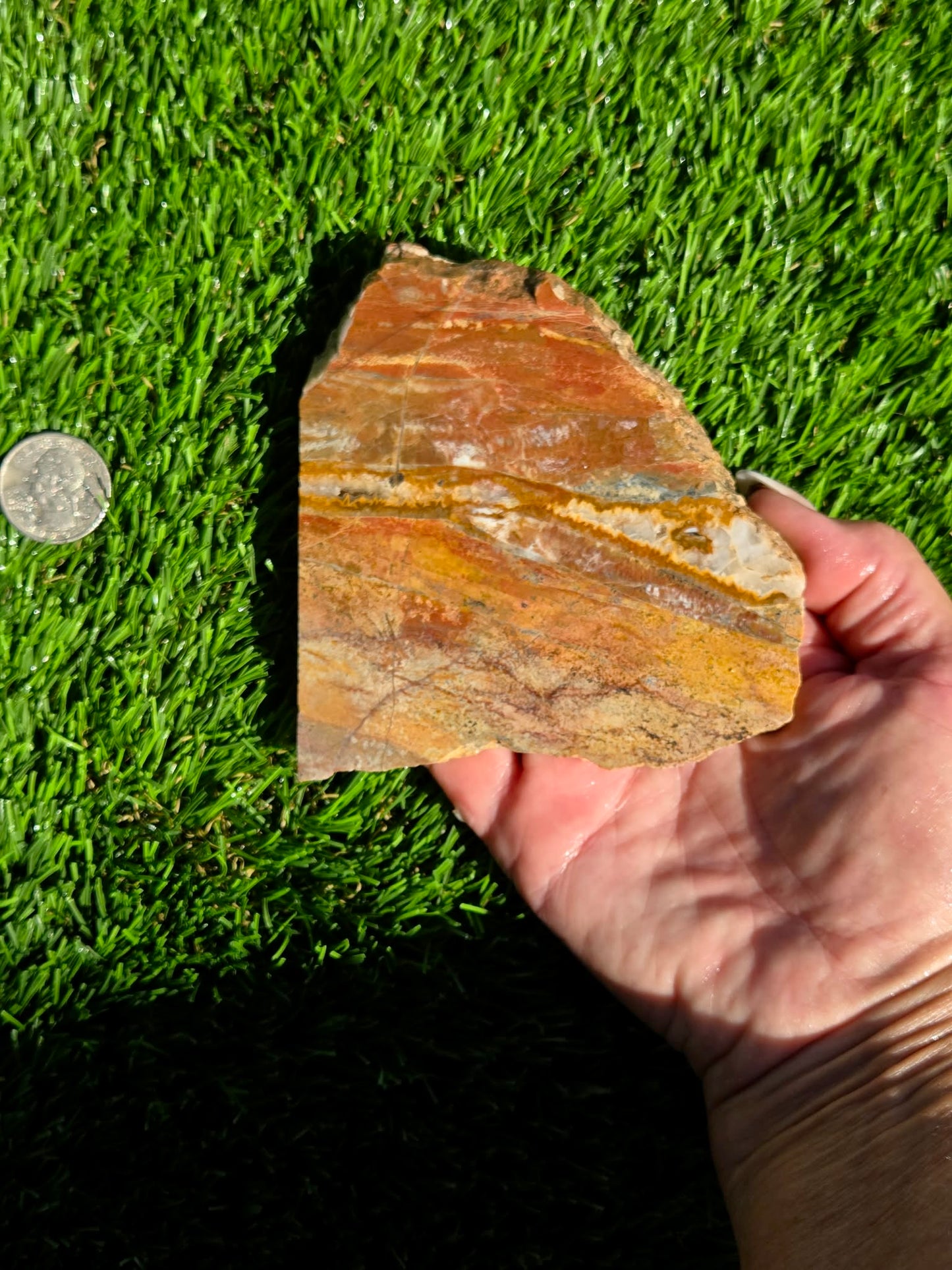 Banded Arizona Jasper with Quartz Veins Slabs O704–707