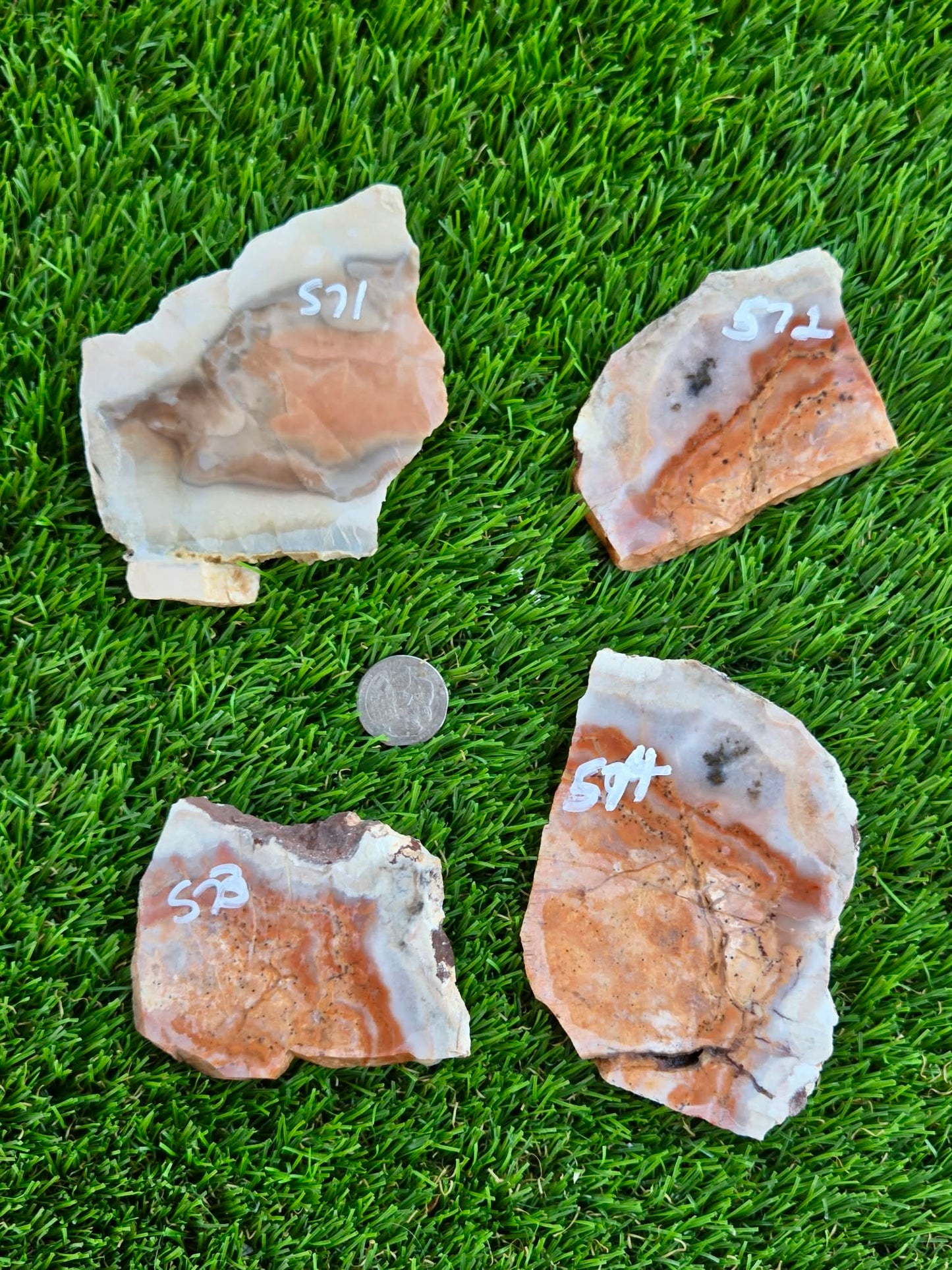 Peach Chalcedony Slabs L571-574