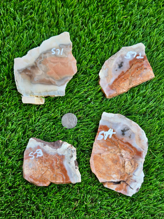 Peach Chalcedony Slabs L571-574