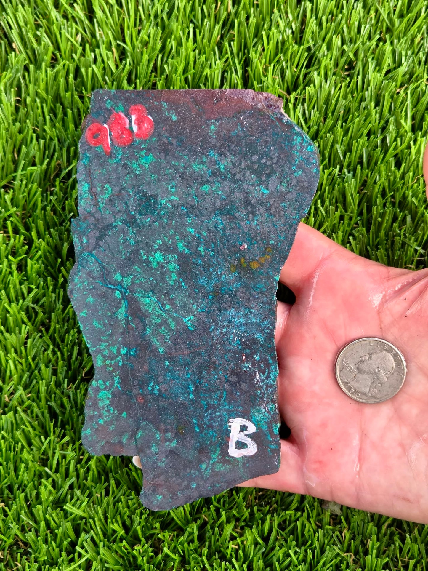 Galena Chrysocolla & Malachite Slabs V980–984