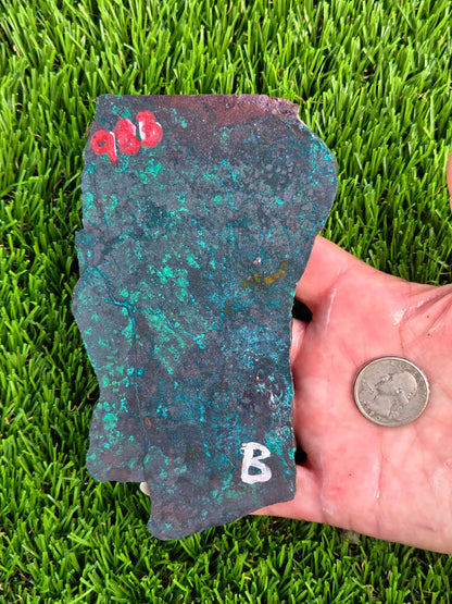 Galena Chrysocolla & Malachite Slabs V980–984