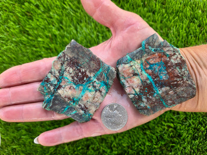Globe Chrysocolla, Malachite & Quartz Slab Bundle SB 164
