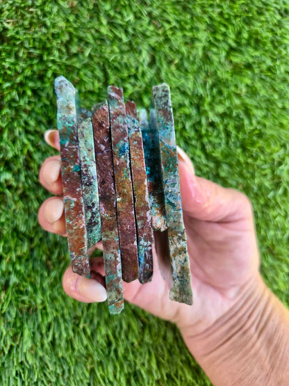 Shattuckite with Azurite & Malachite Slabs B113-119