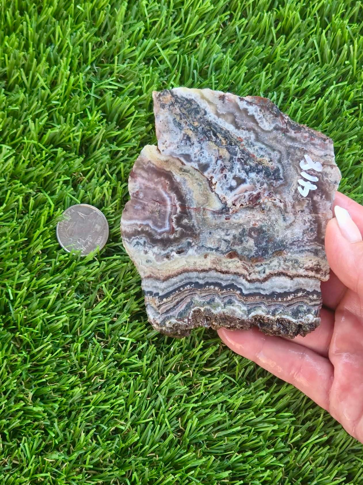 Spectrum Mine Banded Amethyst & Fluorite Slabs H415-419