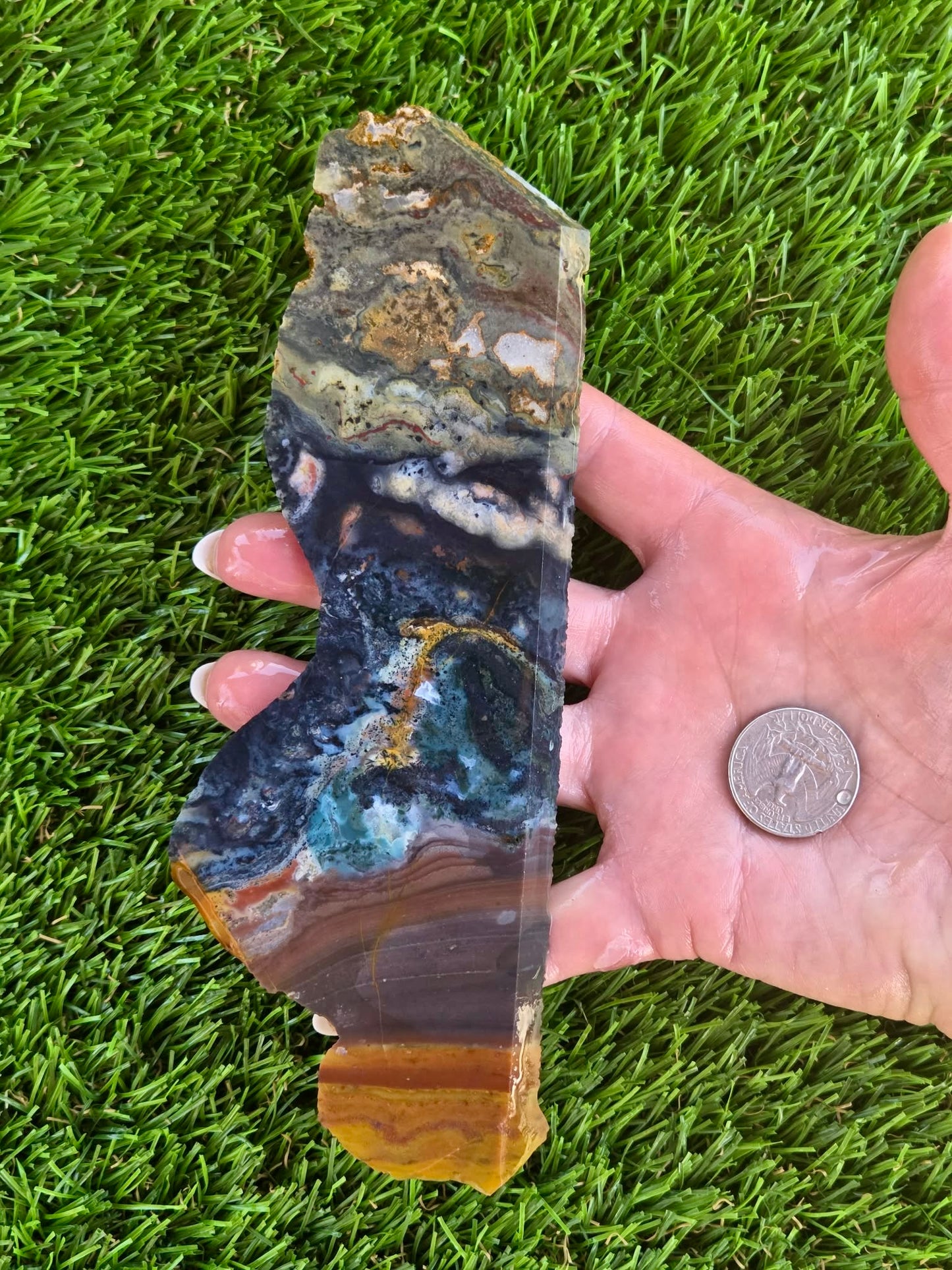 Indonesian Magnetic Banded Jasper Slabs Q813–819