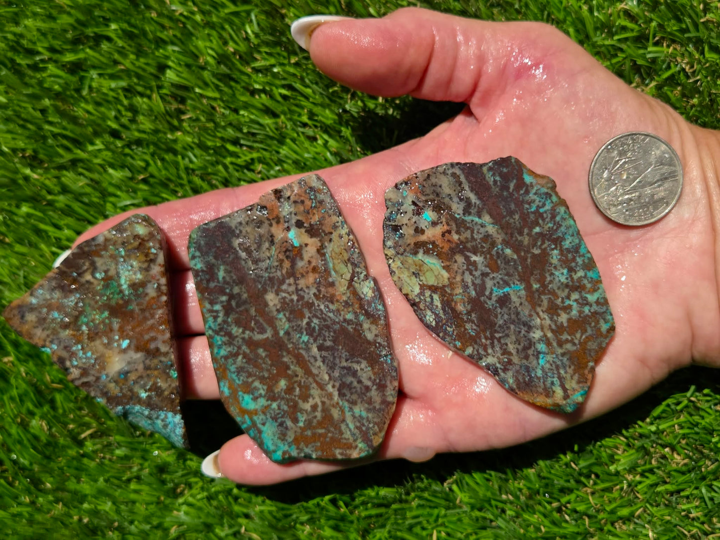Chrysocolla & Cuprite Copper Mineral Slab Bundle  SB114