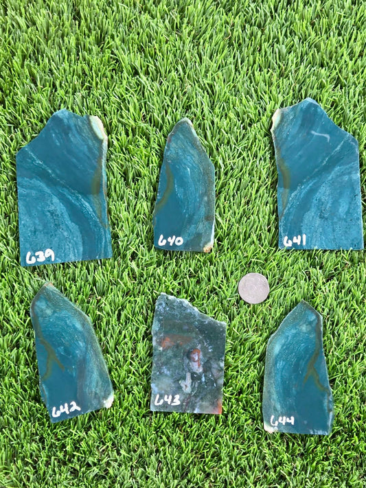 Blue-Green Jasper Slabs M639-644