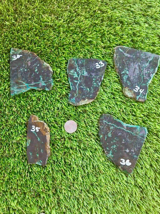 Globe Chrysocolla Slabs A32-36