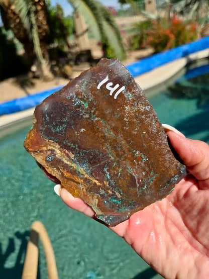 Planet Mine Chrysocolla 
Slab 138-141