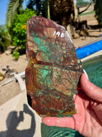 Galena Chrysocolla Rough Slab (192-196)