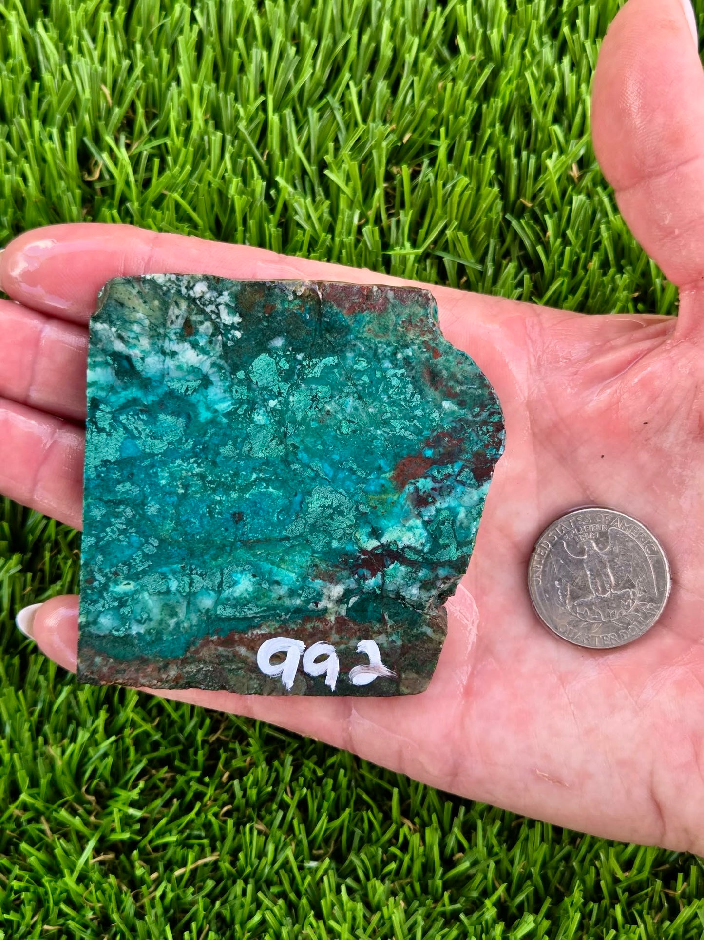 Globe Chrysocolla & Malachite Slabs V991–995