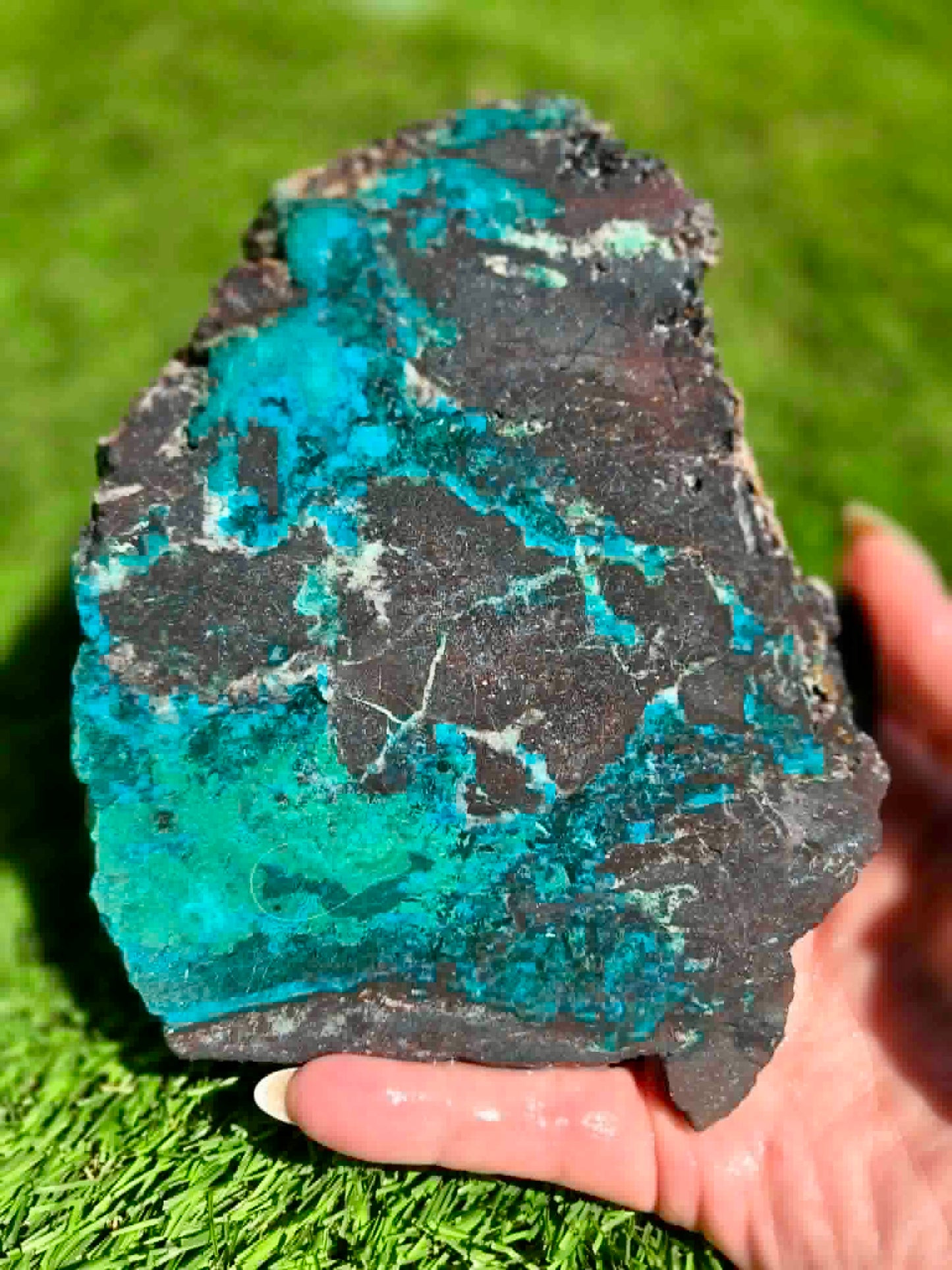 High-End Chrysocolla & Malachite Vein G314-316