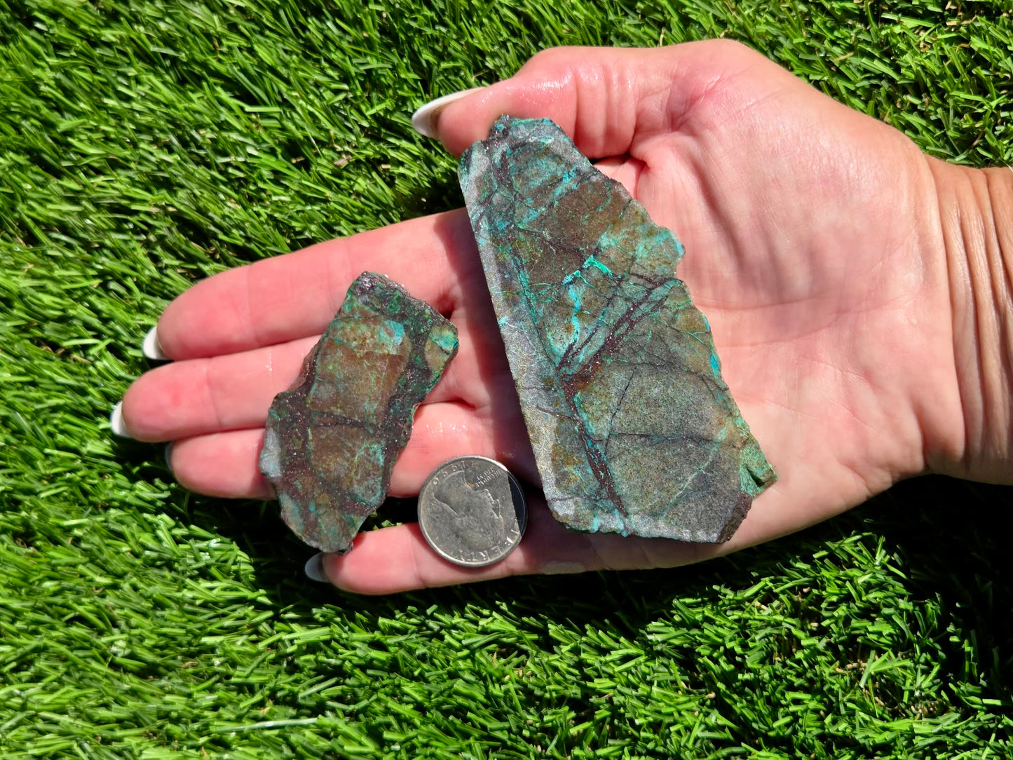 Dominican Mine Chrysocolla & Hematite Slab Bundle SB156