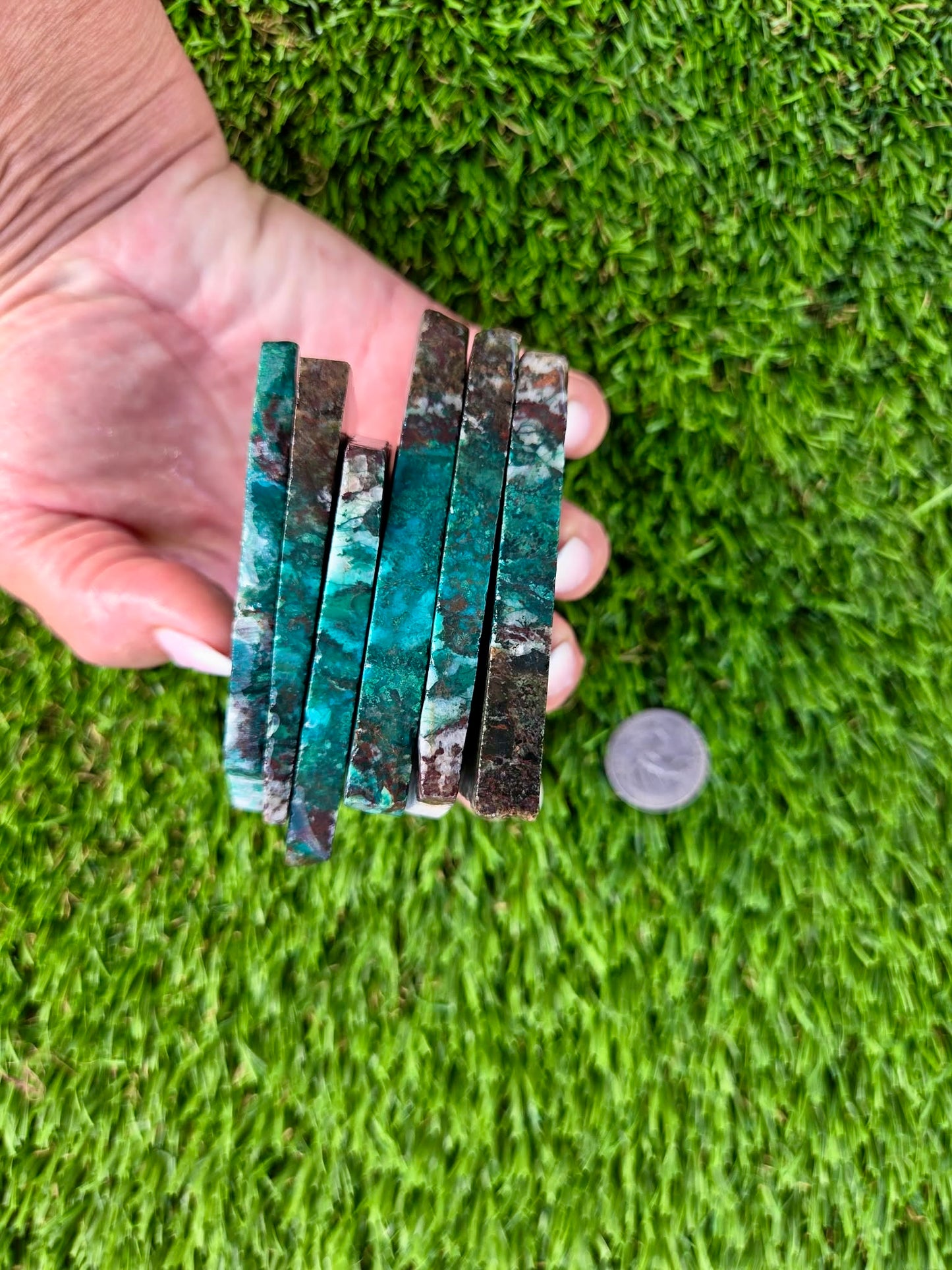 Globe Chrysocolla & Malachite Slabs V985–990