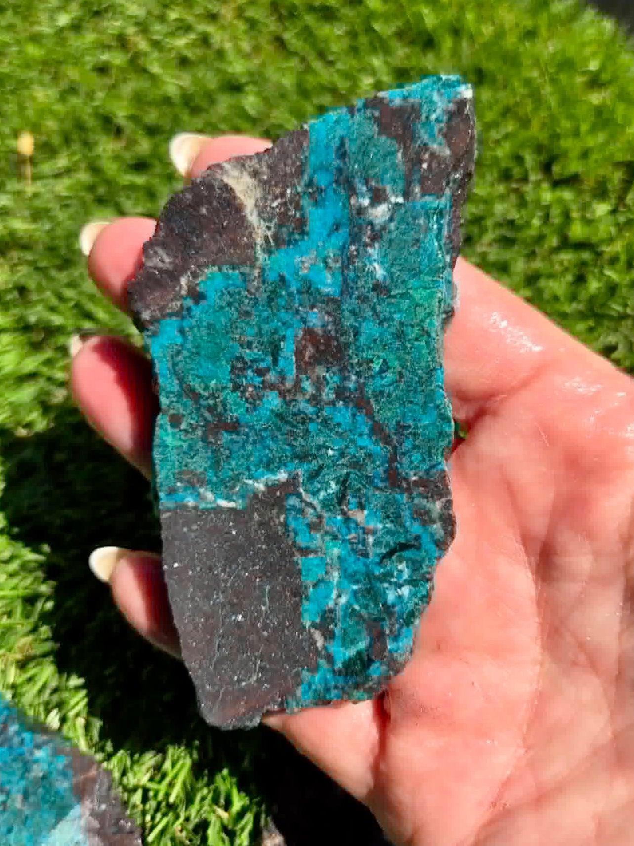 High-End Chrysocolla & Malachite Vein G309-313