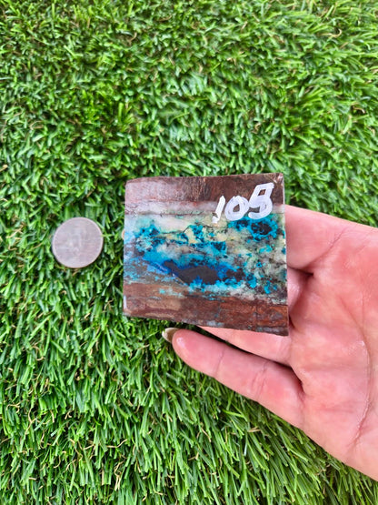 Shattuckite Slabs B101-106