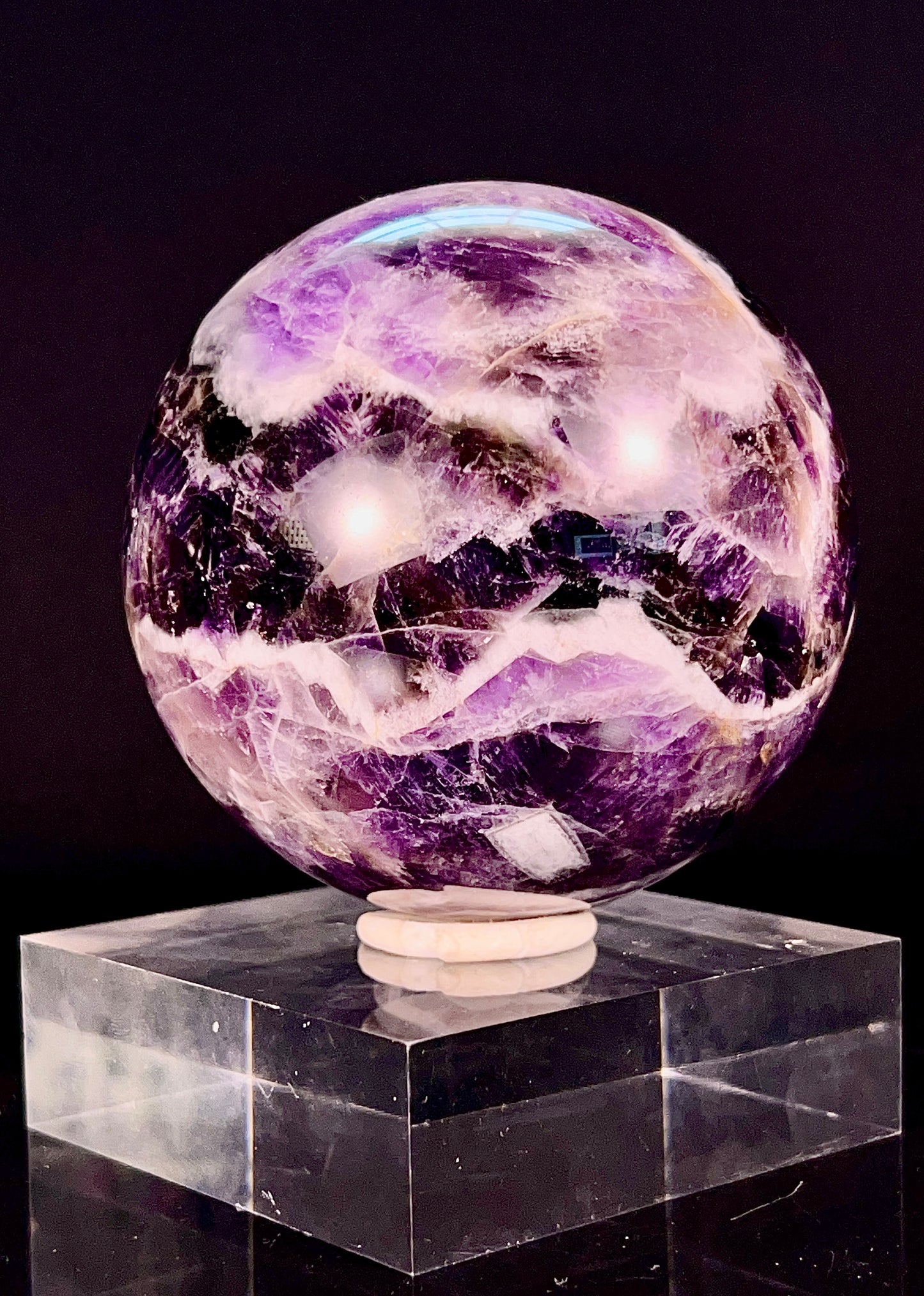 Dream Amethyst Chevron Crystal Spheres 266g-936g