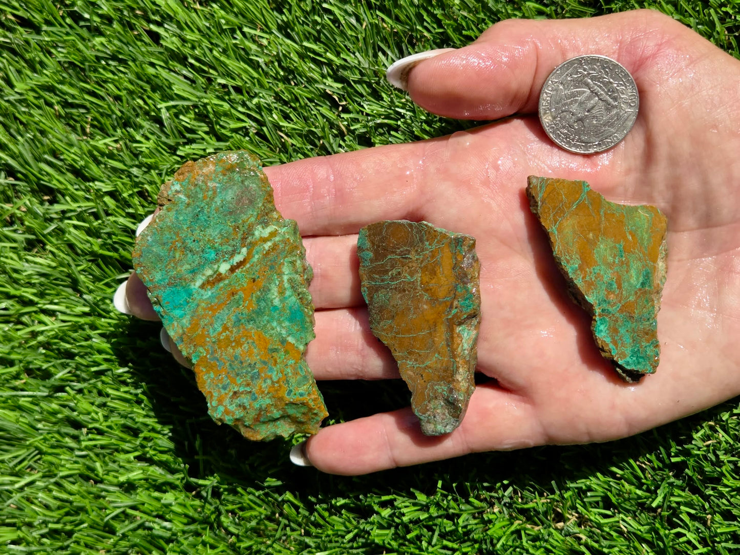 Dominican Mine Chrysocolla & Hematite Slab Bundle SB153