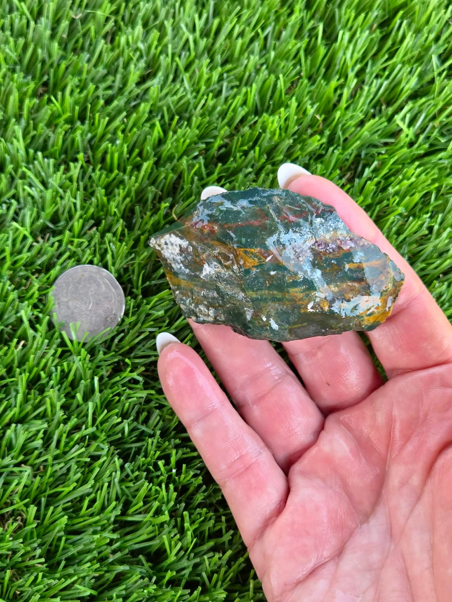 Green Jasper with Tiger Stripes Slabs M605-611