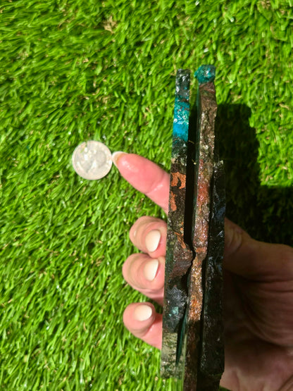 Inspiration Mine Chrysocolla, Malachite & Silica Slabs T901–903