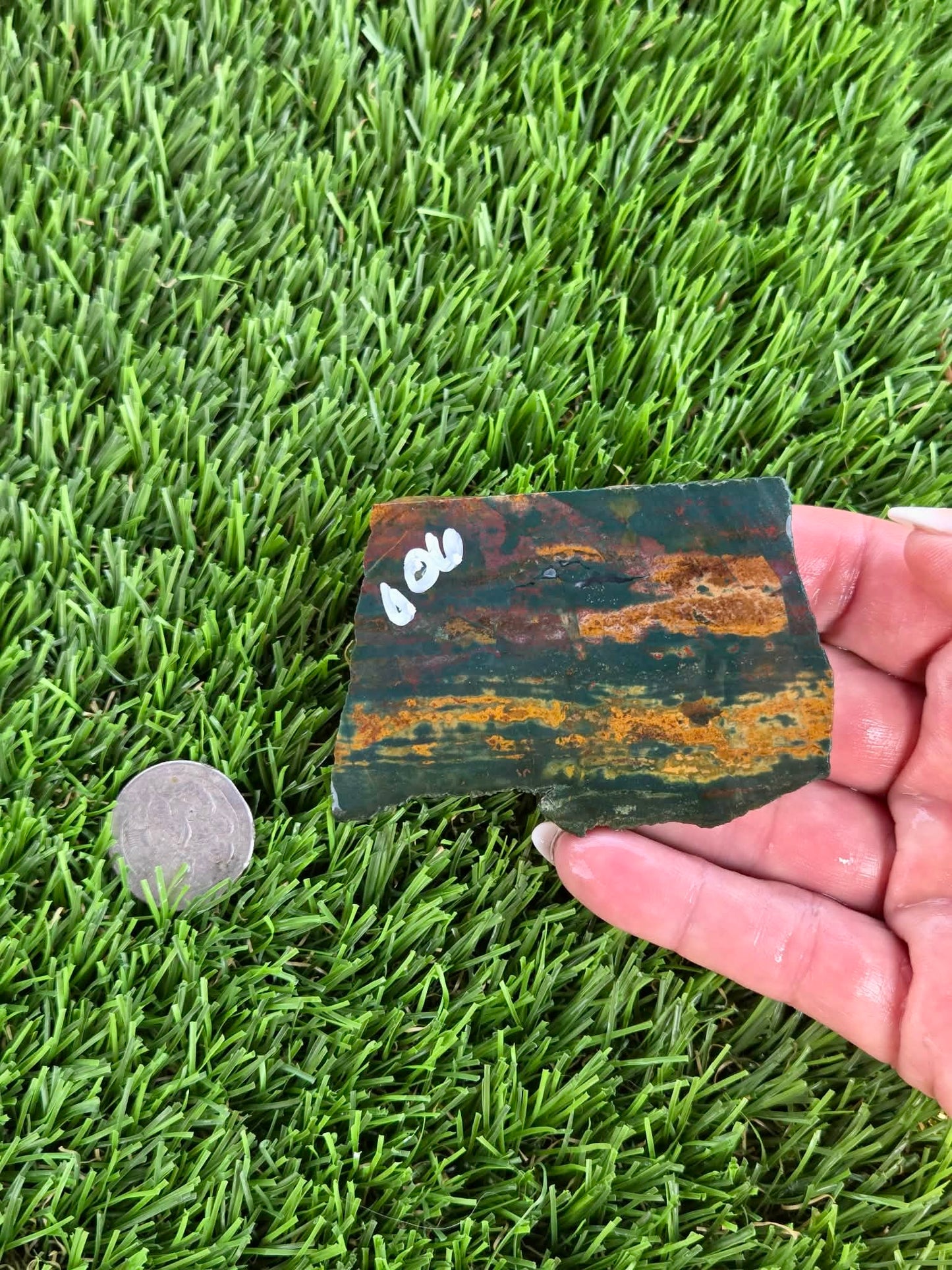 Green Jasper with Tiger Stripes Slabs M605-611