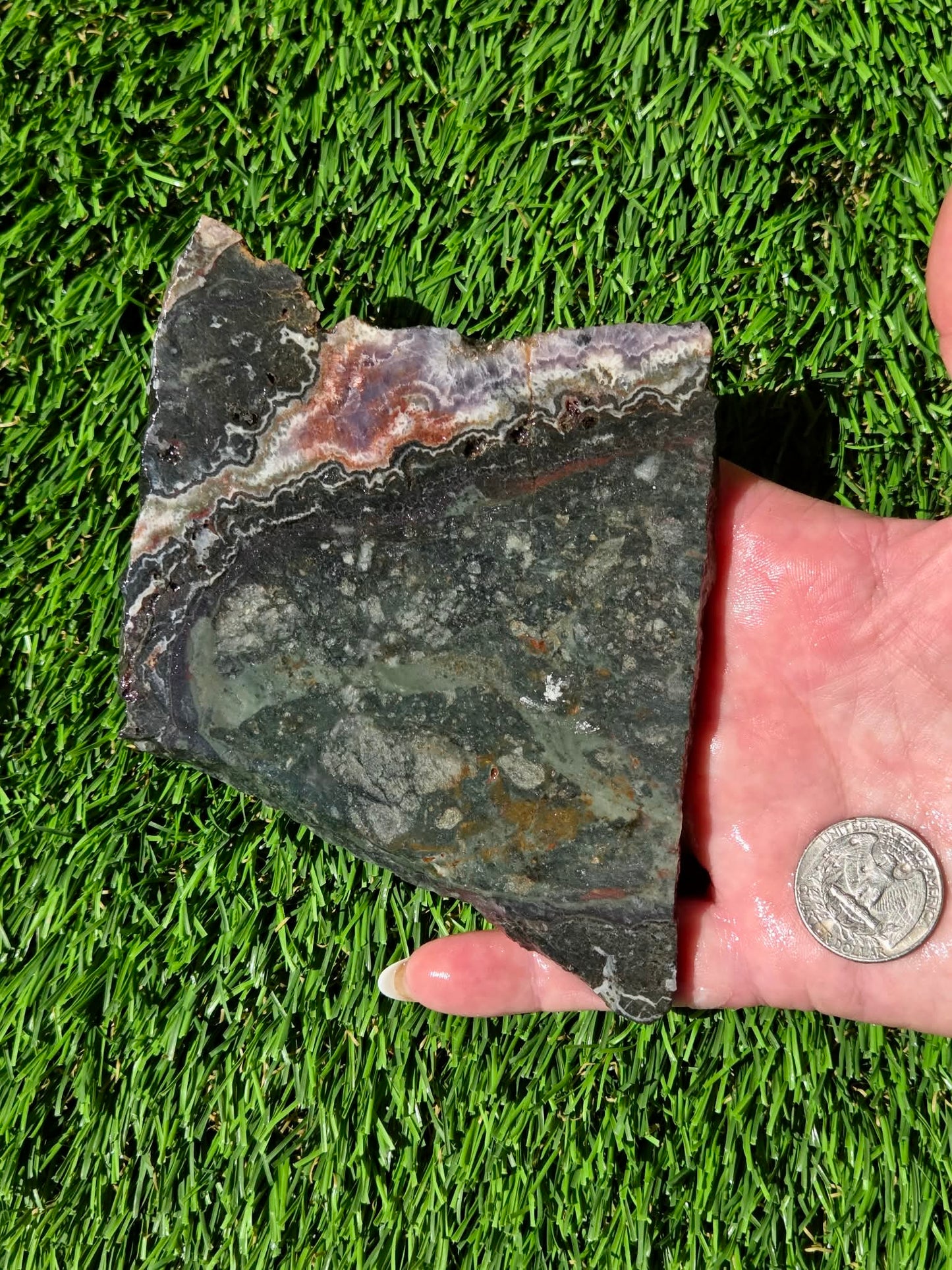 Brecciated Green Jasper Slabs R835–837