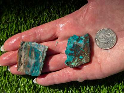 Globe Chrysocolla, Malachite & Quartz Slab Bundle SB 136