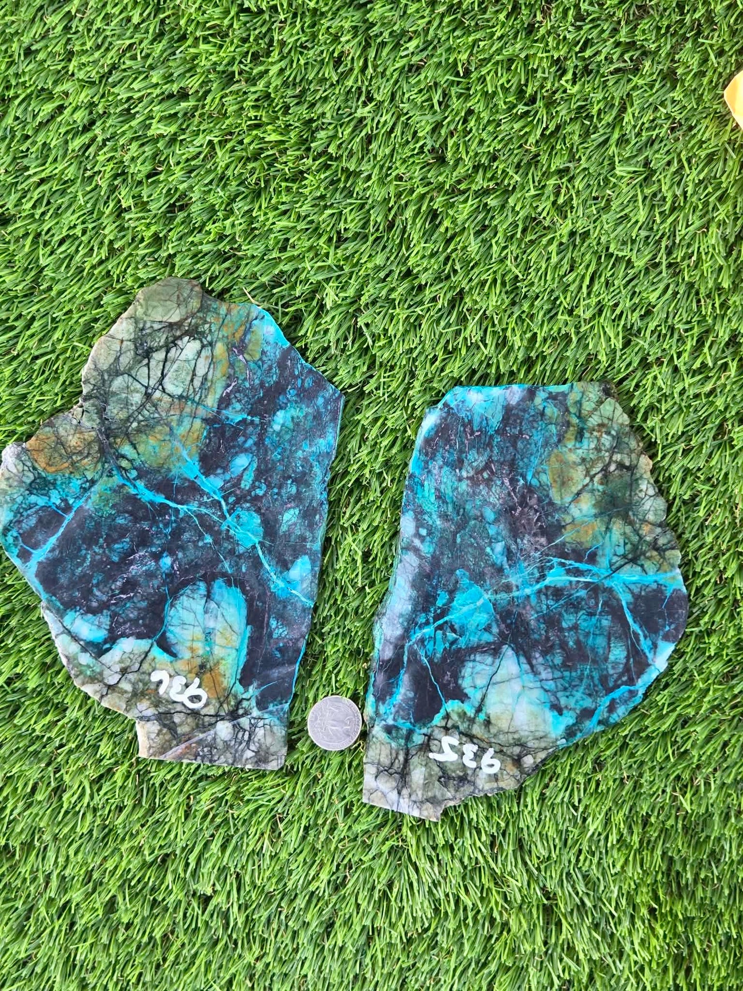 Inspiration Mine Chrysocolla & Cuprite Slabs T935–936