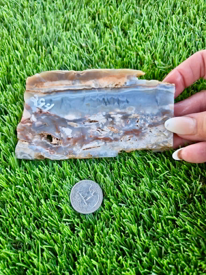 Rare Purple & Peach Burro Creek Agate Slabs F293-296