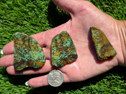 Dominican Mine Chrysocolla & Hematite Slab Bundle SB47