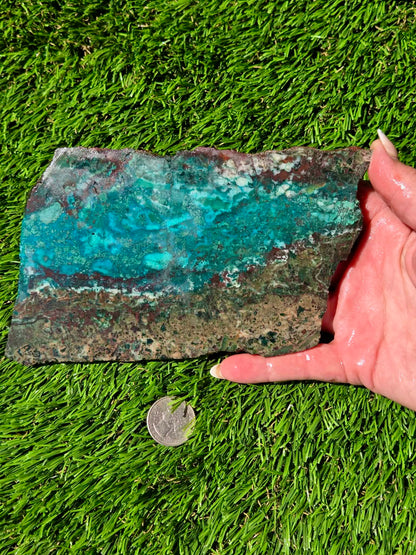 Inspiration Mine Chrysocolla, Malachite & Silica Slabs T896–900