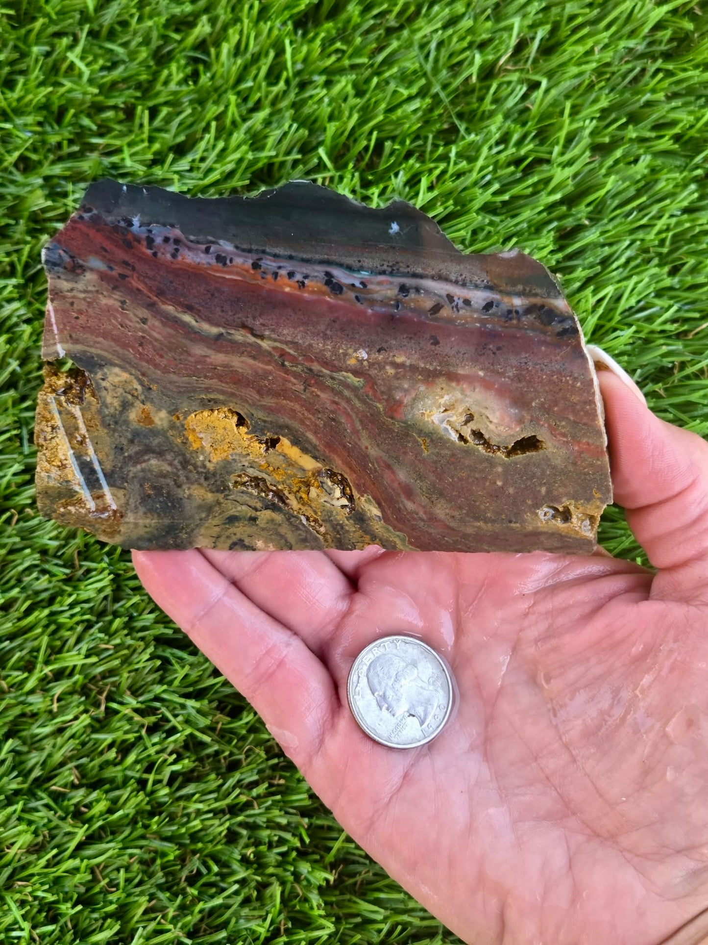 Indonesian Magnetic Banded Jasper Slabs Q808–812