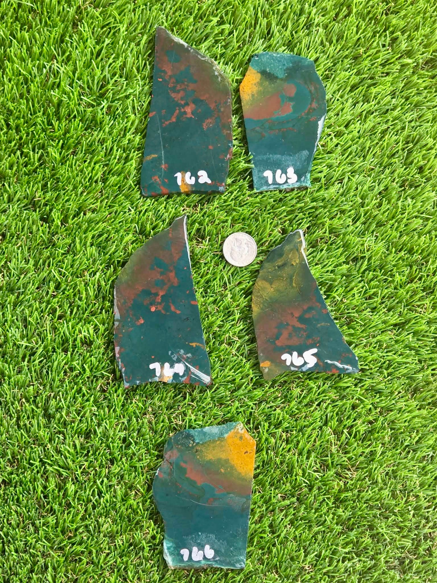 Indonesian Bloodstone Jasper Slabs O762-766