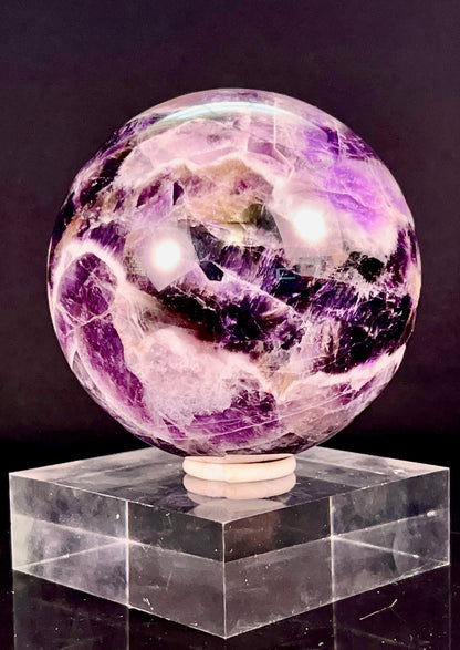 Dream Amethyst Chevron Crystal Spheres 266g-936g