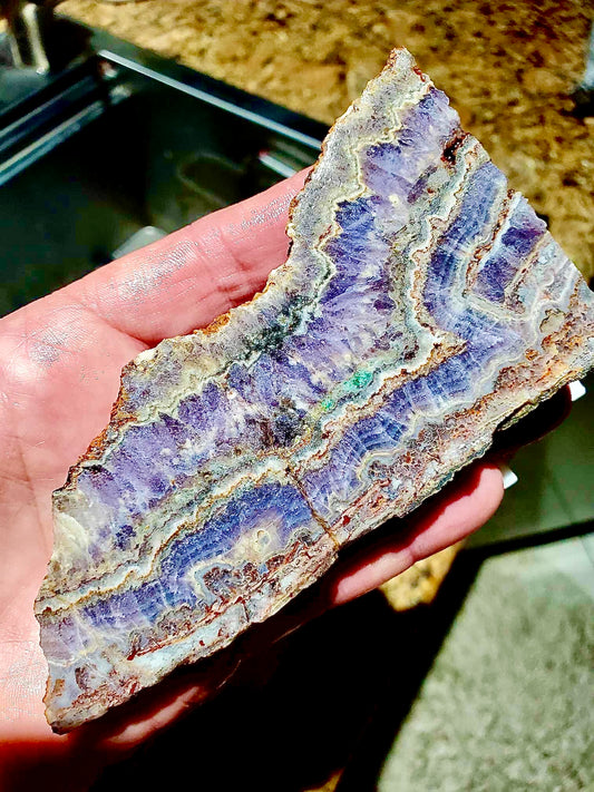 Raw Natural Amethyst Banded Vein