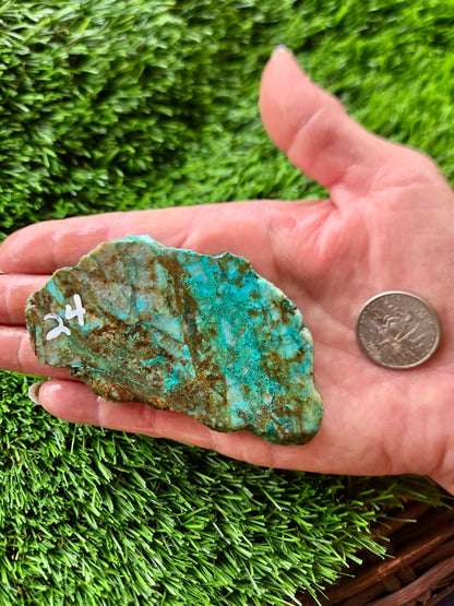 Globe Chrysocolla Slabs 23-26