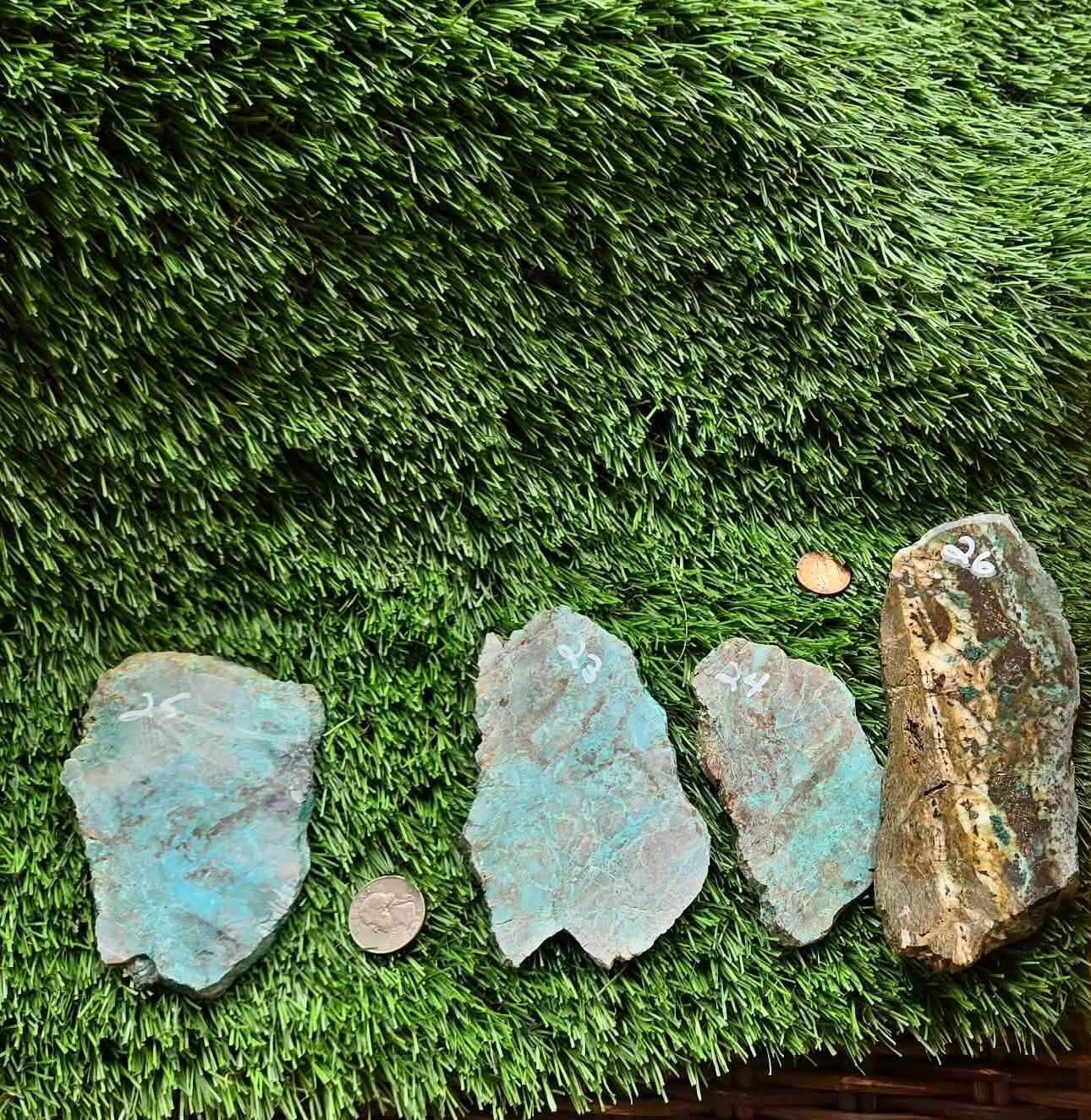 Globe Chrysocolla Slabs 23-26