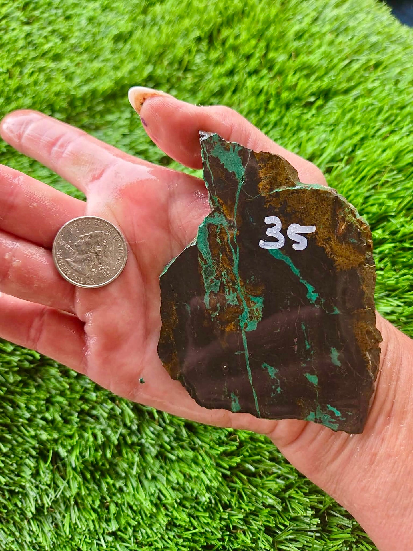 Globe Chrysocolla Slabs 32-36