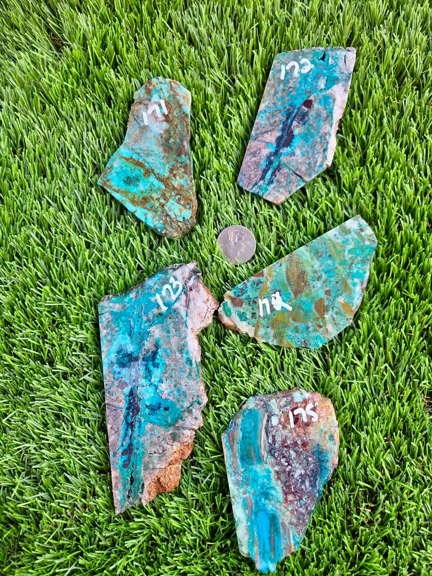 Planet Mine Chrysocolla 
Slab 171-175