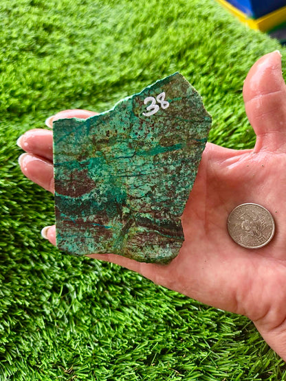 Globe Chrysocolla Slabs 37-40