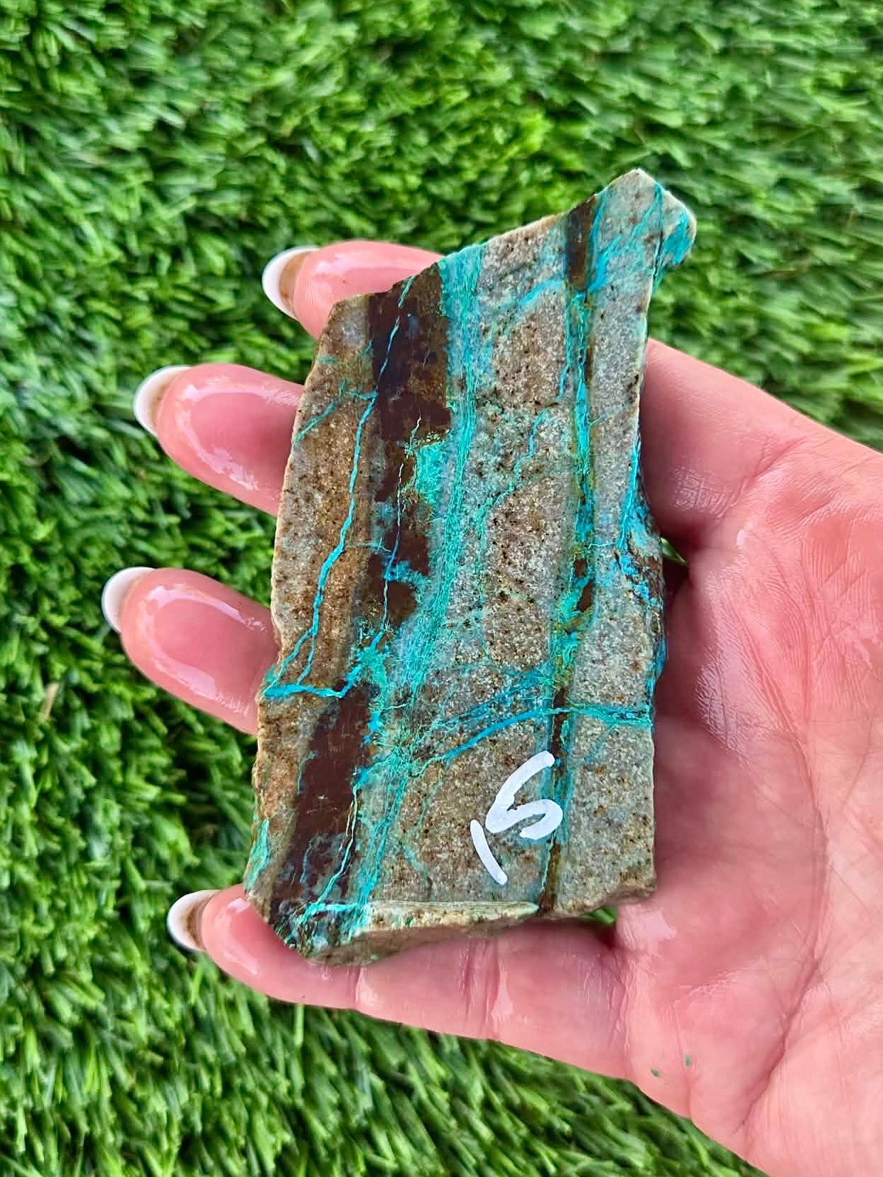 Globe Chrysocolla Slab 12-16