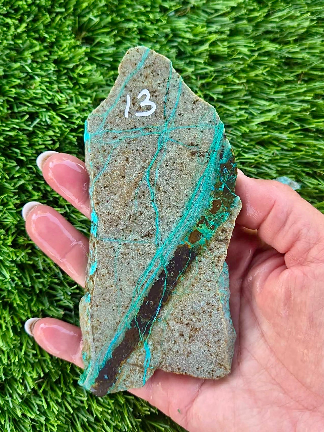 Globe Chrysocolla Slab 12-16