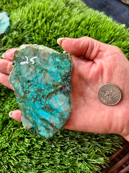 Globe Chrysocolla Slabs 23-26
