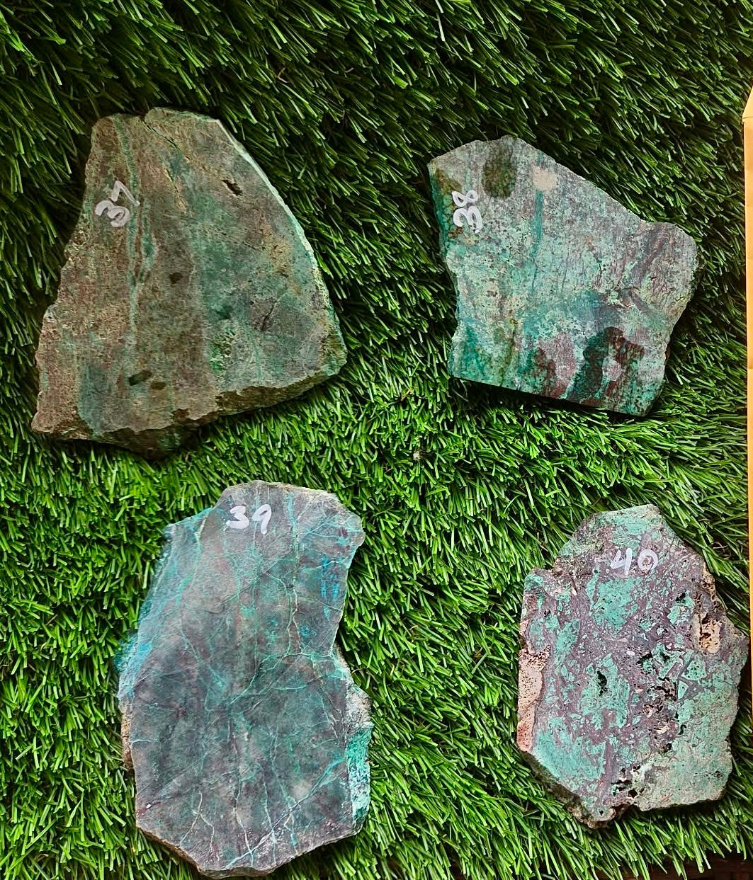 Globe Chrysocolla Slabs 37-40