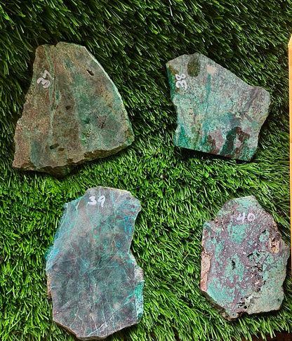 Globe Chrysocolla Slabs 37-40