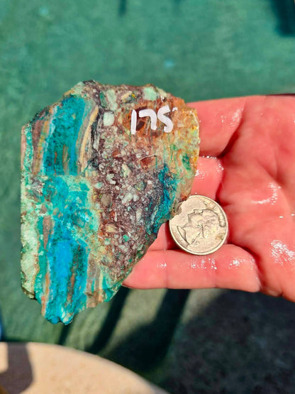 Planet Mine Chrysocolla 
Slab 171-175
