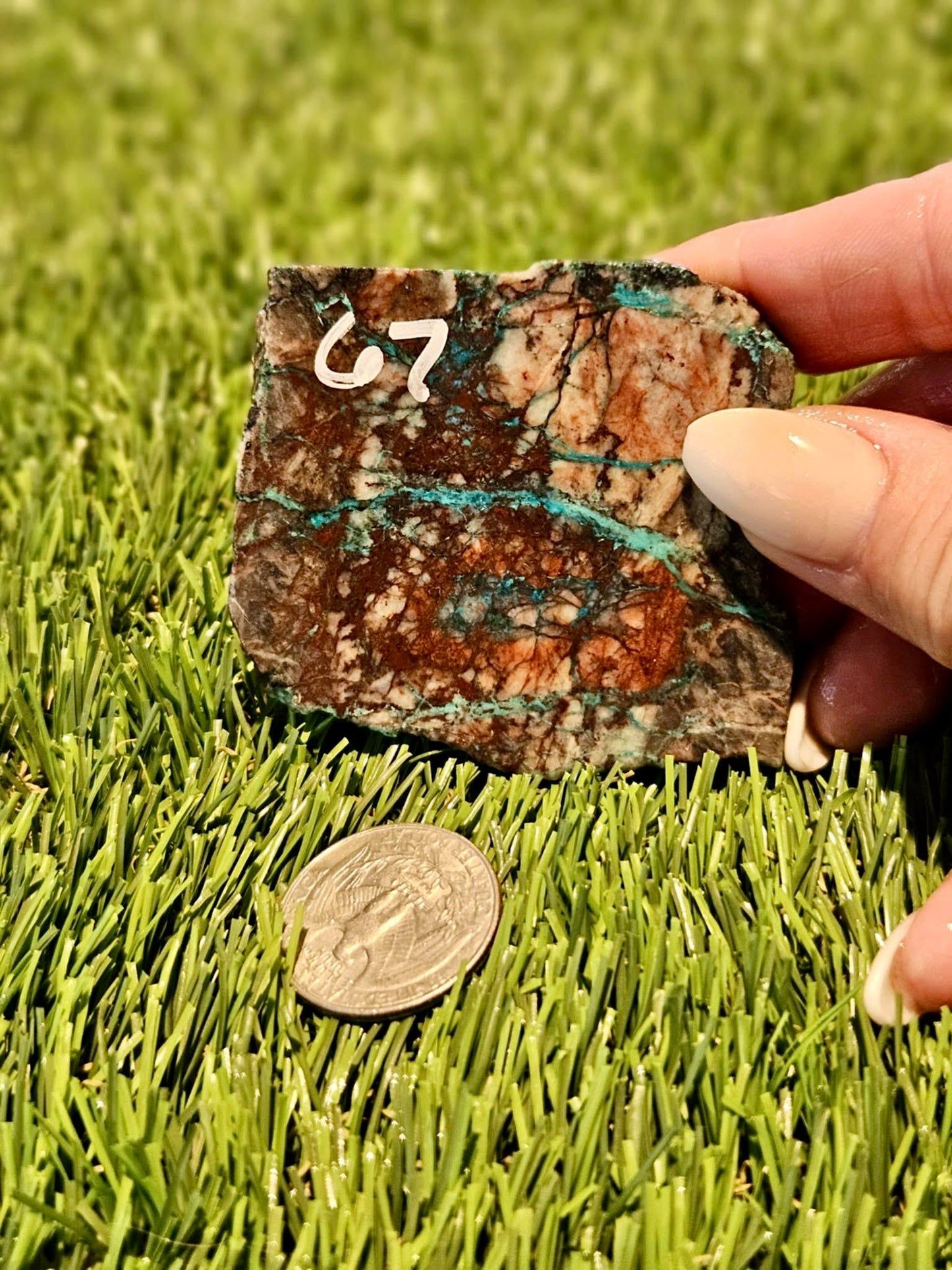 Globe Chrysocolla Slabs 67-72