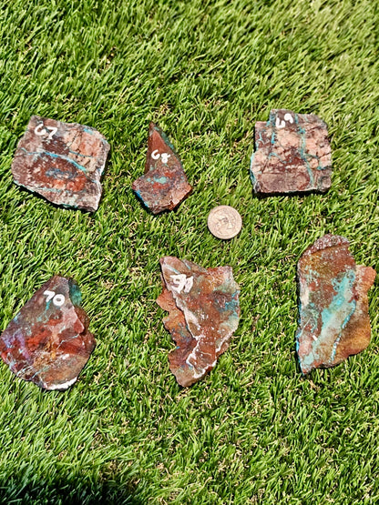 Globe Chrysocolla Slabs 67-72