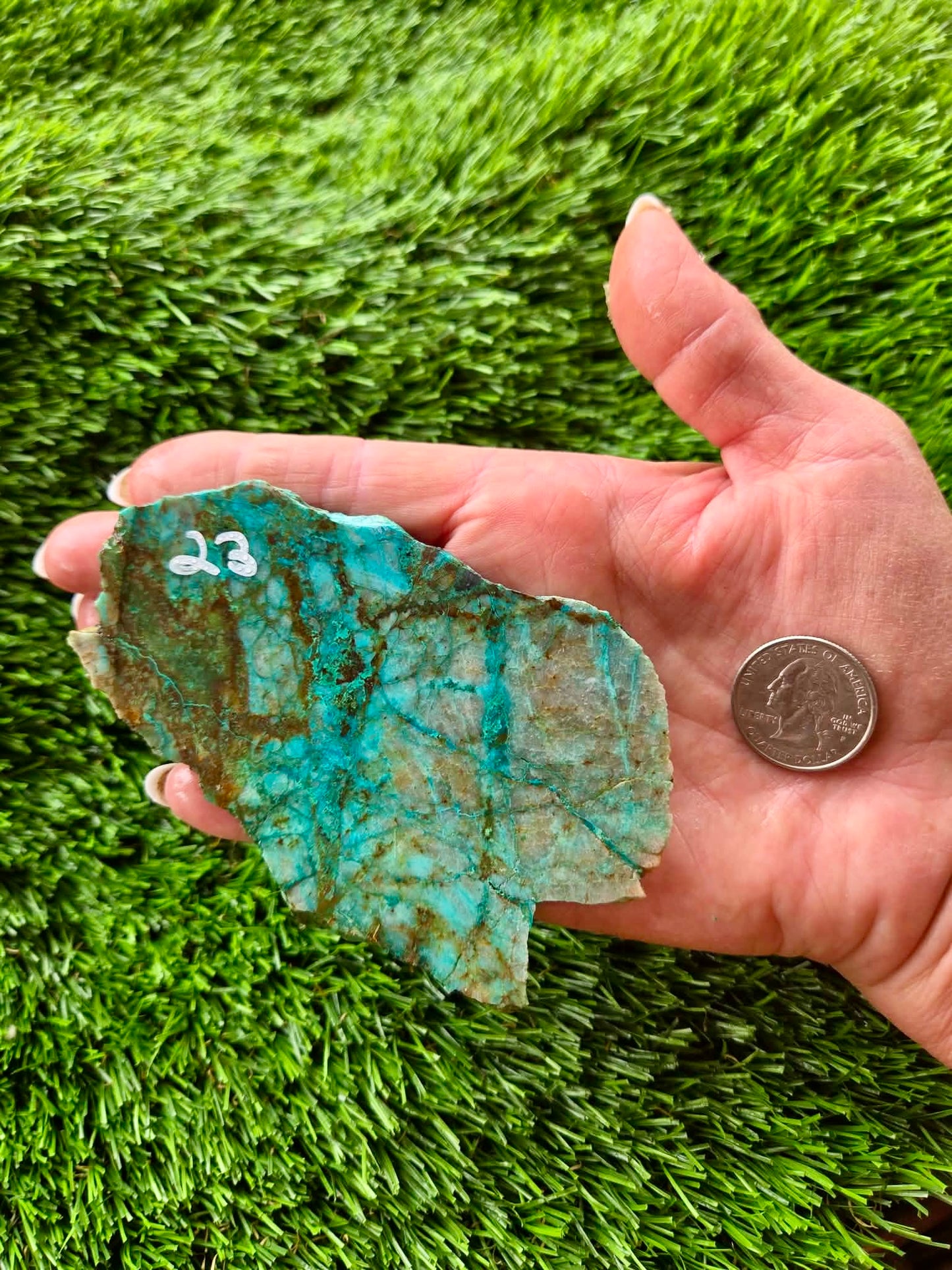 Globe Chrysocolla Slabs 23-26